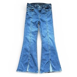 Festival Flare Stretch Bell Bottom Jeans Size 8 American Eagle